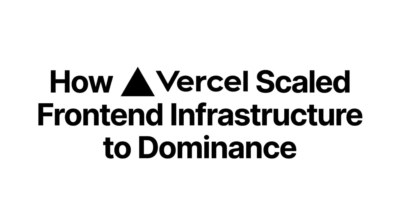 How Vercel Scaled Frontend Infrastructure to Dominance